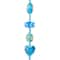 12 Pack: Aqua Heart & Flower Lampwork Glass Beads by Bead Landing™